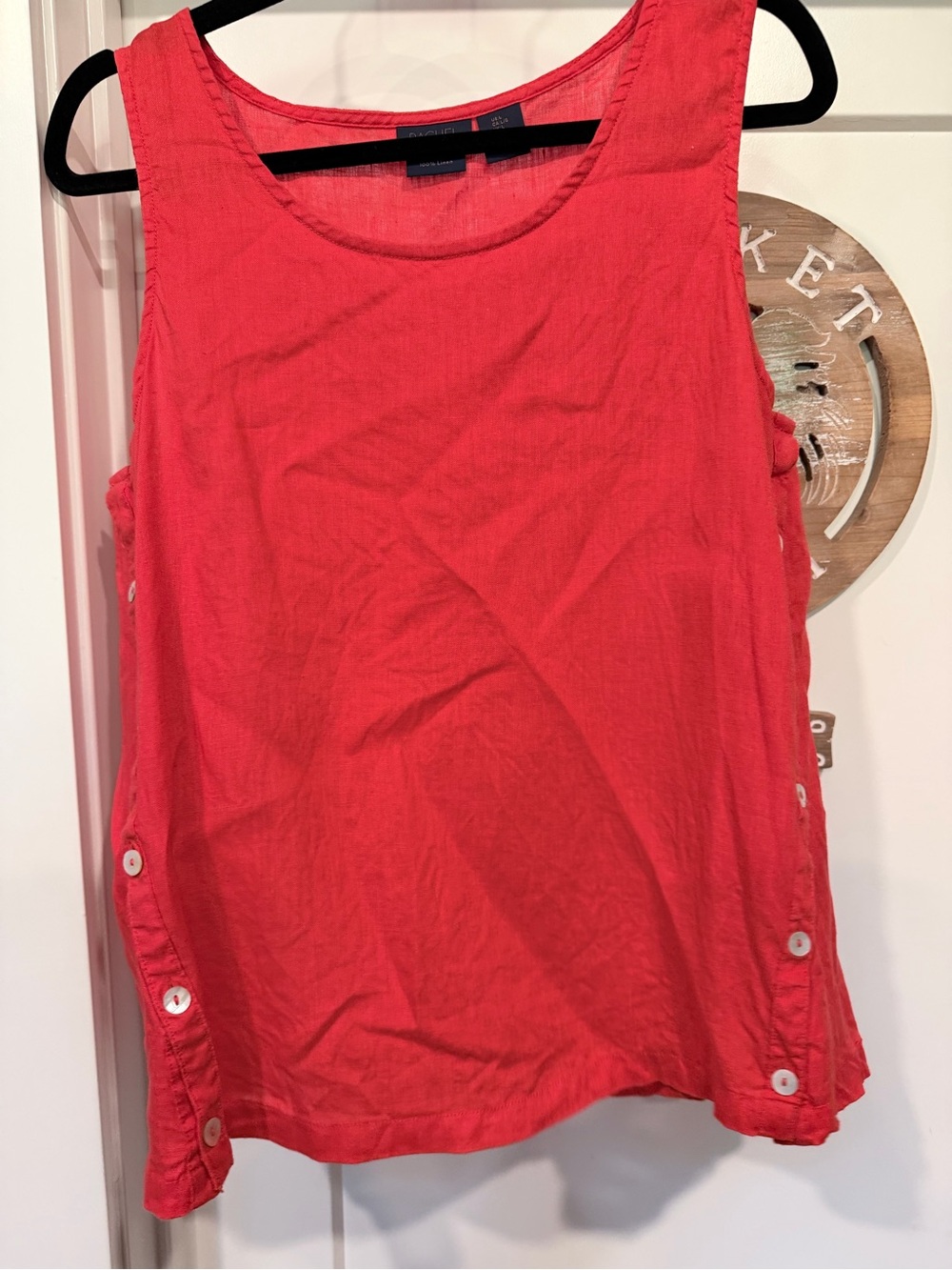 Rachel Roy 100% Linen Tank Blouse size L